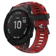 For Garmin Fenix 6X 26mm Camouflage Printed Silicone Watch Band(Red+Jellyfish Camouflage) -  by PMC TechLife | Online Shopping South Africa | PMC TechLife