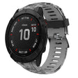 For Garmin Fenix 6X 26mm Camouflage Printed Silicone Watch Band(Grey+Army Camouflage) -  by PMC TechLife | Online Shopping South Africa | PMC TechLife