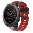 For Garmin Fenix 5X Sapphire 26mm Camouflage Printed Silicone Watch Band(Red+Army Camouflage) -  by PMC TechLife | Online Shopping South Africa | PMC TechLife