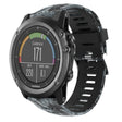 For Garmin Fenix 3 Sapphire 26mm Camouflage Printed Silicone Watch Band(Black+Digital  Camouflage) -  by PMC TechLife | Online Shopping South Africa | PMC TechLife
