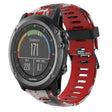 For Garmin Fenix 3 Sapphire 26mm Camouflage Printed Silicone Watch Band(Red+Army Camouflage) -  by PMC TechLife | Online Shopping South Africa | PMC TechLife