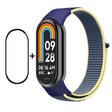 For Xiaomi Mi Band 8 ENKAY Hat-Prince 2 in 1 Set Full Coverage Screen Protector + Nylon Loop Watch Band(Blue+Yellow) - free shipping - PMC TechLife - Order now!