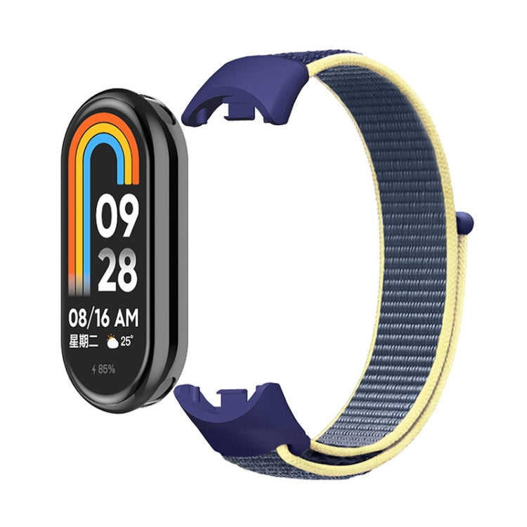 For Xiaomi Mi Band 8 ENKAY Hat-Prince 2 in 1 Set Full Coverage Screen Protector + Nylon Loop Watch Band(Blue+Green)