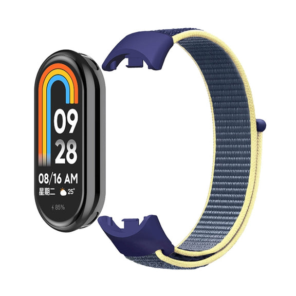 For Xiaomi Mi Band 8 ENKAY Hat-Prince 2 in 1 Set Full Coverage Screen Protector + Nylon Loop Watch Band(Black)