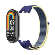 For Xiaomi Mi Band 8 ENKAY Hat-Prince 2 in 1 Set Full Coverage Screen Protector + Nylon Loop Watch Band(Rainbow+Purple)