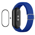 For Xiaomi Mi Band 8 ENKAY Hat-Prince 2 in 1 Set Full Coverage Screen Protector + Elastic Braided Nylon Watch Band(Blue) - Watch Bands by ENKAY | Online Shopping South Africa | PMC TechLife | Buy Now Pay Later Mobicred