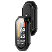 For Xiaomi Mi Band 8 ENKAY Hat-Prince Full Coverage PC Frame + Tempered Glass Film Watch Case(Black)