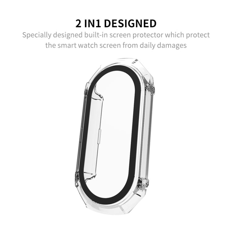 For Xiaomi Mi Band 8 ENKAY Hat-Prince Full Coverage PC Frame + Tempered Glass Film Watch Case(Black)