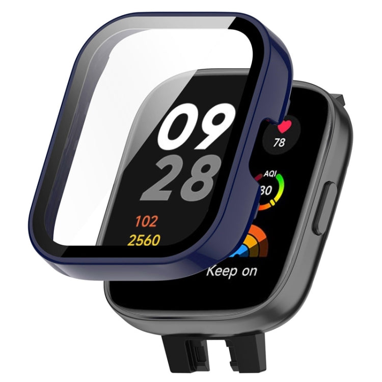 For Redmi Watch 3 ENKAY Hat-Prince Full Coverage PC Frame + Tempered Glass Film Watch Case(Blue)