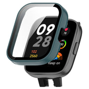 For Redmi Watch 3 ENKAY Hat-Prince Full Coverage PC Frame + Tempered Glass Film Watch Case(Green)