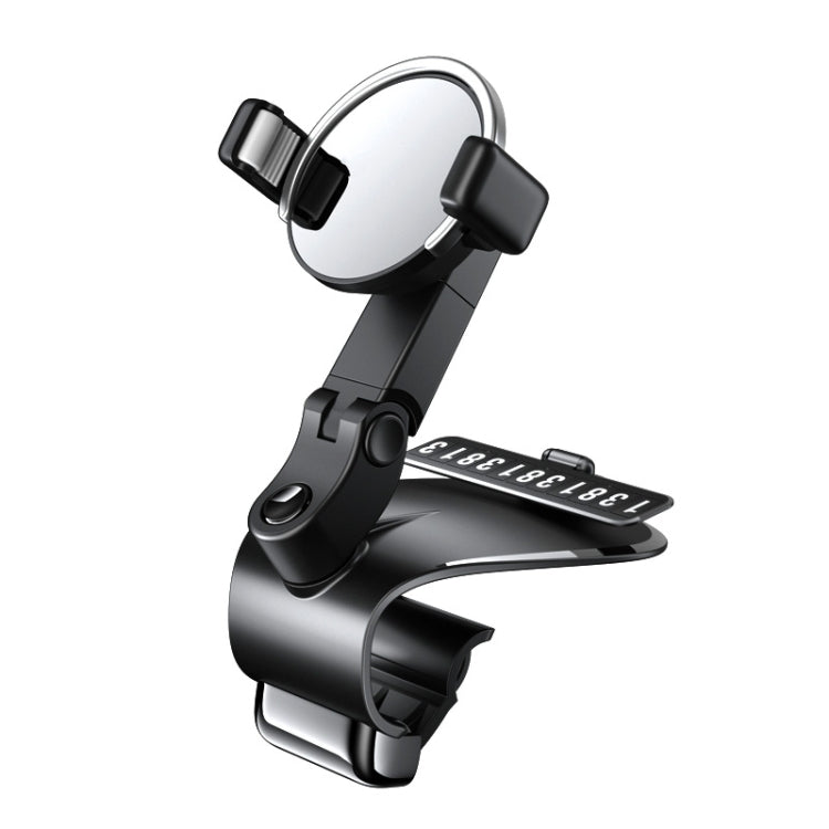 088 With Parking Phone Sign 360 Degrees Rotation Car Dashboard Mount Cell Phone Holder(Black)