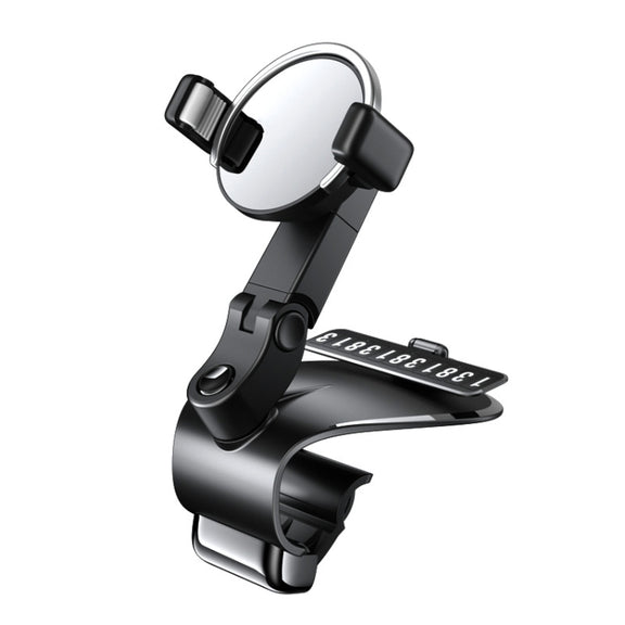 088 With Parking Phone Sign 360 Degrees Rotation Car Dashboard Mount Cell Phone Holder(Black)