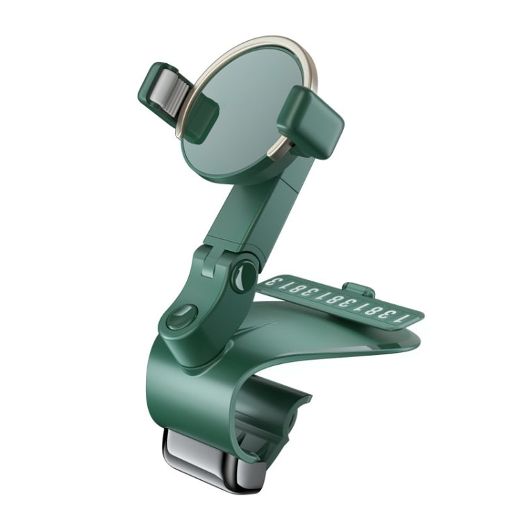088 With Parking Phone Sign 360 Degrees Rotation Car Dashboard Mount Cell Phone Holder(Green)