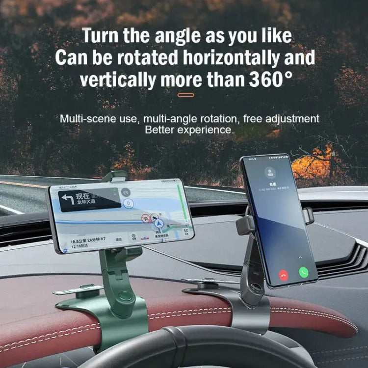 088 With Parking Phone Sign 360 Degrees Rotation Car Dashboard Mount Cell Phone Holder(Black)