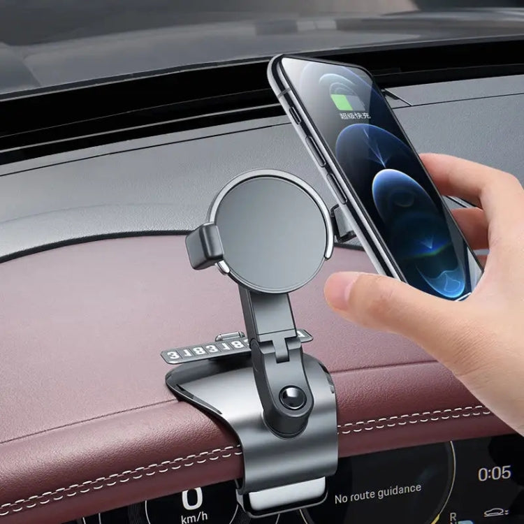 088 With Parking Phone Sign 360 Degrees Rotation Car Dashboard Mount Cell Phone Holder(Green)