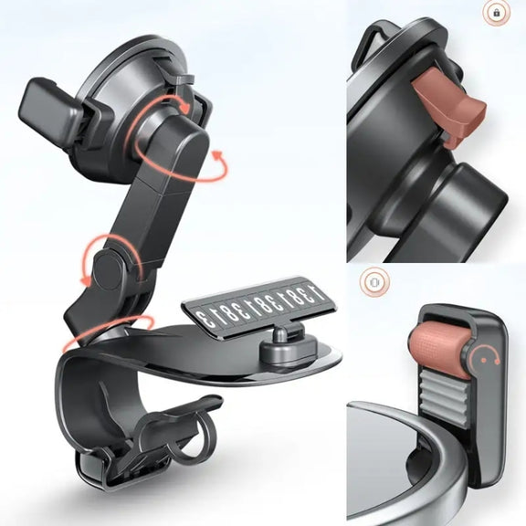 088 With Parking Phone Sign 360 Degrees Rotation Car Dashboard Mount Cell Phone Holder(Green)