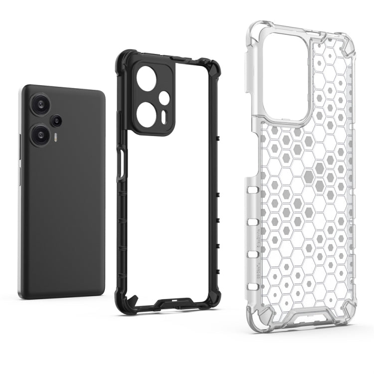 For Xiaomi Poco F5 Shockproof Honeycomb Phone Case(Green)