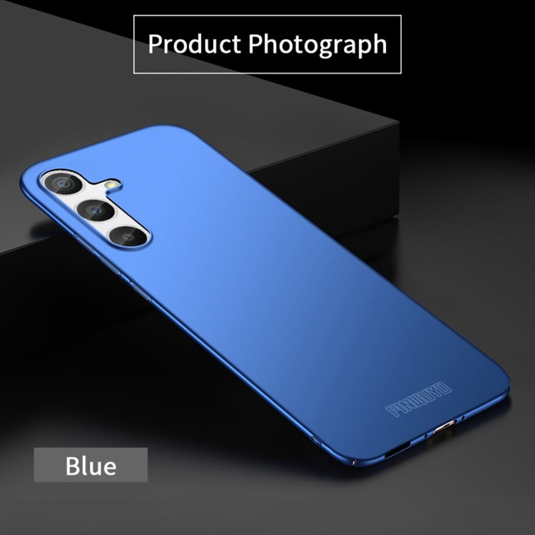 For Samsung Galaxy A34 5G PINWUYO Magnetic Magsafe Frosted PC Ultra-thin Hard Phone Case(Blue)