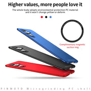 For Samsung Galaxy A34 5G PINWUYO Magnetic Magsafe Frosted PC Ultra-thin Hard Phone Case(Blue)