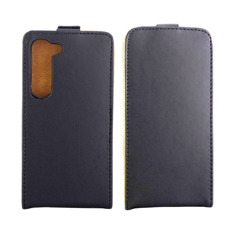 For Samsung Galaxy S23 5G Vertical Flip Leather Phone Case with Card Slot(Black)