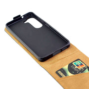 For Samsung Galaxy S23 5G Vertical Flip Leather Phone Case with Card Slot(Black)