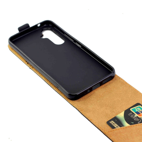 For Samsung Galaxy A54 5G Vertical Flip Leather Phone Case with Card Slot(Black)