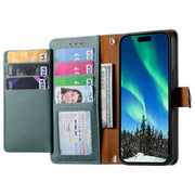 For iPhone 12 Pro Max Love Zipper Lanyard Leather Phone Case(Green)
