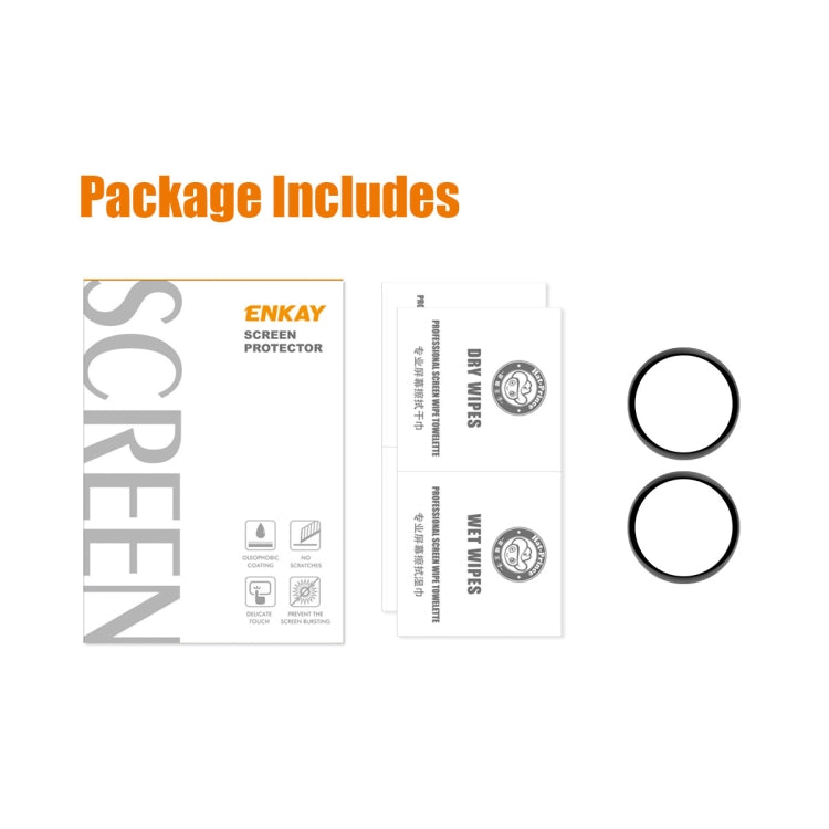 2pcs For Huawei Watch 4 ENKAY 3D Full Coverage Soft PC Edge + PMMA HD Screen Protector Film