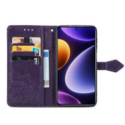 For Xiaomi Poco F5 Mandala Flower Embossed Leather Phone Case(Purple)