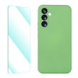 For Samsung Galaxy A54 5G ENKAY Liquid Silicone Phone Case with Tempered Film(Light Green) - free shipping - PMC TechLife - Order now!