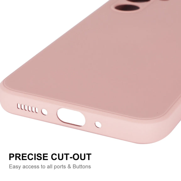 For Samsung Galaxy A54 5G ENKAY Liquid Silicone Phone Case with Tempered Film(Light Green)