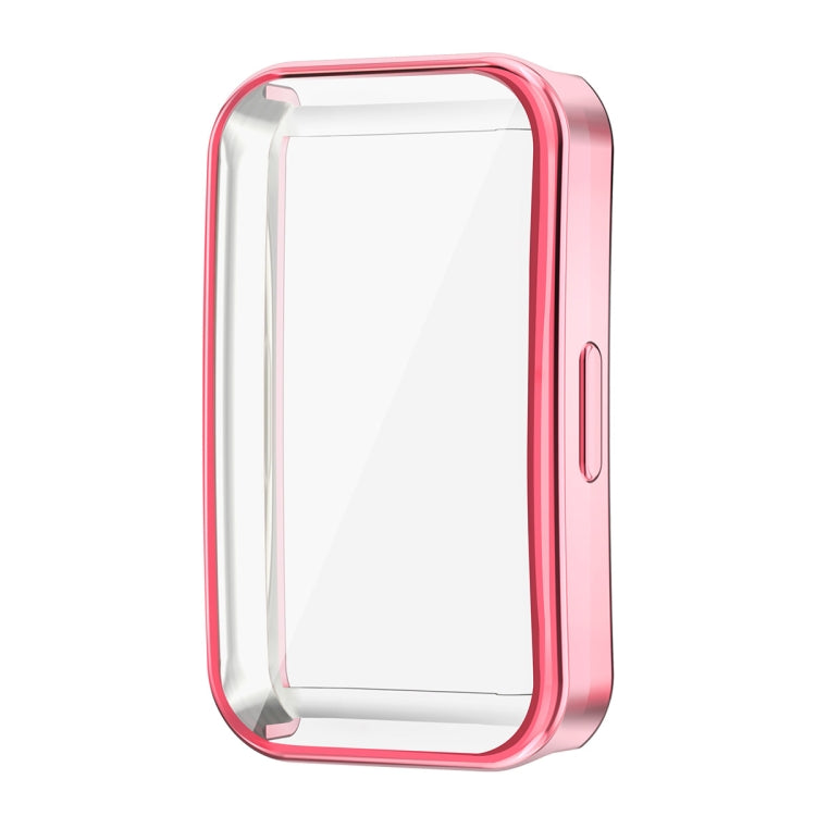 For Huawei Band 10 / 9 / 8 ENKAY Hat-Prince Full Coverage Electroplated Soft TPU Case with Screen Protection(Pink)