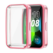 For Huawei Band 10 / 9 / 8 ENKAY Hat-Prince Full Coverage Electroplated Soft TPU Case with Screen Protection(Pink)