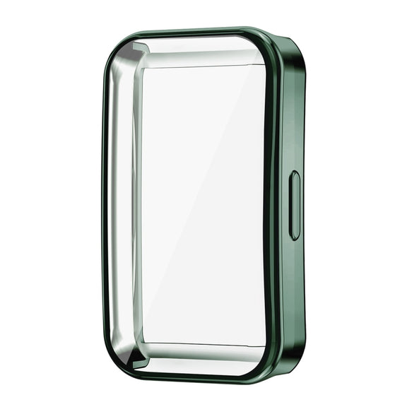 For Huawei Band 10 / 9 / 8 ENKAY Hat-Prince Full Coverage Electroplated Soft TPU Case with Screen Protection(Dark Green)