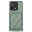 For Xiaomi 13 Pro Carbon Fiber Leather Card Magnetic Phone Case(Green) - Xiaomi Cases by PMC TechLife | Online Shopping South Africa | PMC TechLife | Buy Now Pay Later Mobicred