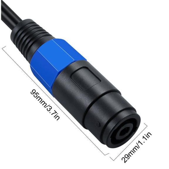 JUNSUNMAY Speakon Female to Speakon Female Audio Speaker Adapter Cable, Length: 50cm