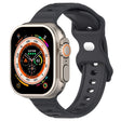 For Apple Watch 8 45mm Reverse Buckle Dot Texture Silicone Watch Band(Dark Gray) - Watch Bands by PMC TechLife | Online Shopping South Africa | PMC TechLife
