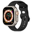 For Apple Watch 7 45mm Reverse Buckle Dot Texture Silicone Watch Band(Black) - Watch Bands by PMC TechLife | Online Shopping South Africa | PMC TechLife