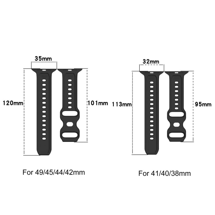 For Apple Watch 2 42mm Reverse Buckle Dot Texture Silicone Watch Band(Black)