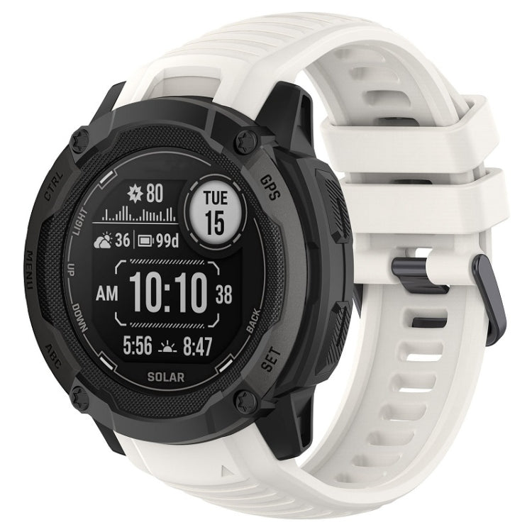 For Garmin Instinct 2X Sports Silicone Replacement Watch Band(White)