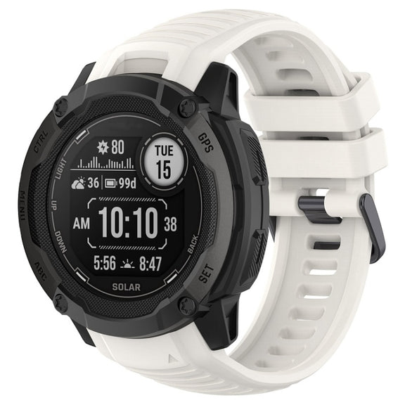 For Garmin Instinct 2X Sports Silicone Replacement Watch Band(White)