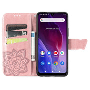 For Cubot P60 Butterfly Love Flower Embossed Leather Phone Case(Rose Gold)