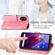 For Cubot P60 Butterfly Love Flower Embossed Leather Phone Case(Rose Gold)