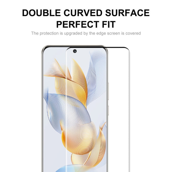 For Honor 90 5pcs ENKAY Hat-Prince Hot Bending Full Coverage Side Glue Tempered Glass Film