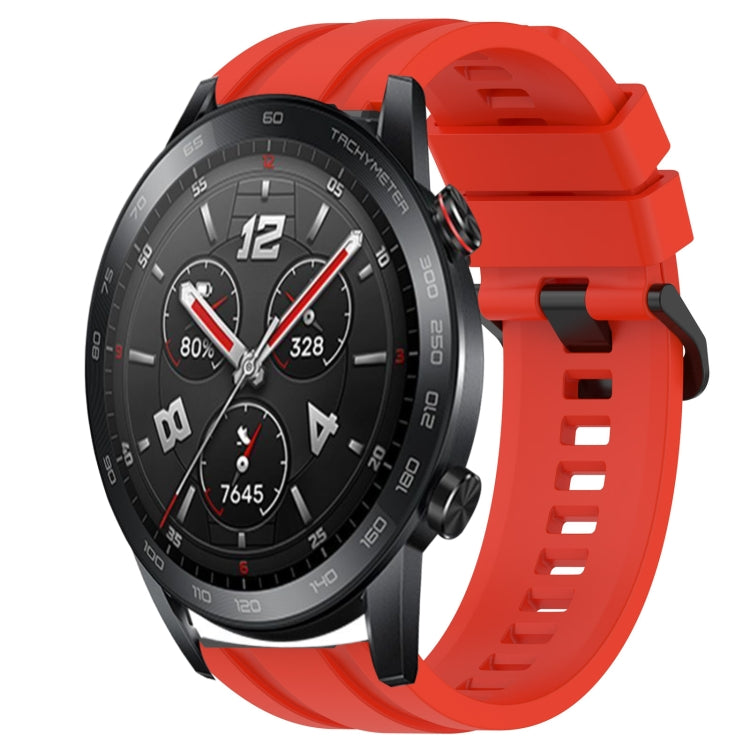 For Huawei Watch GT3 Pro 46mm Long & Short Sports Solid Color Silicone Watch Band Set(Red)