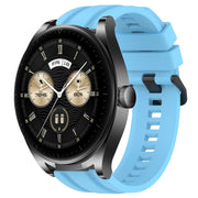 For Huawei Watch GT3  46mm Long & Short Sports Solid Color Silicone Watch Band Set(Sky Blue)