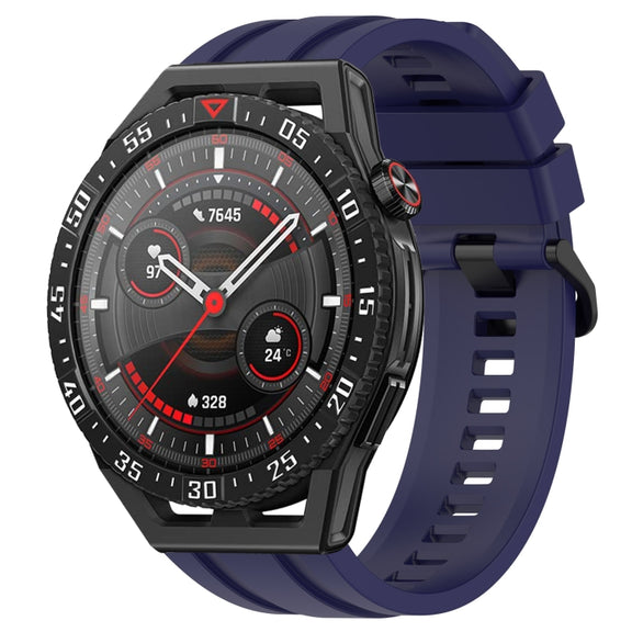 For Huawei Watch GT3 SE Long & Short Sports Solid Color Silicone Watch Band Set(Midnight Blue)
