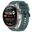 For Huawei Watch 3 Pro New Long & Short Sports Solid Color Silicone Watch Band Set(Olive Green) - Watch Bands by PMC TechLife | Online Shopping South Africa | PMC TechLife
