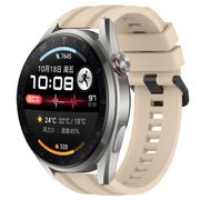 For Huawei Watch 3 Pro New Long & Short Sports Solid Color Silicone Watch Band Set(Khaki)