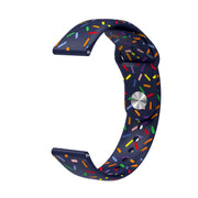 For Samsung Galaxy Watch 5 Pro Sports Rainbow Dots Silicone Buckle Watch Band(Blue)